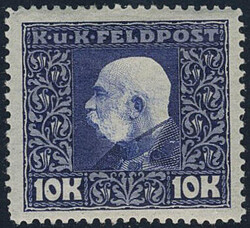 Austria, P.O. in Levant, Field post stamp Michel 21 *, 1915 10K ...