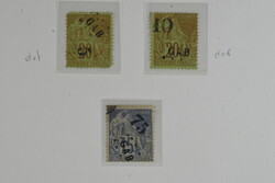 Gabon, **/*/used collection 1886–1932 on leaves. Well filled incl. ...