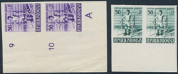 Indonesia, Michel 193 (*), 1957 50 s imperf proof in two colours in ...