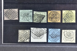 Italy, Pontificial States, Michel 1–9 used, 1852 Pope's ...