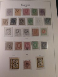 Suriname, **/*/used collection 1873–1975 in Leuchtturm album with ...