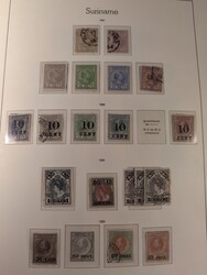 Suriname, **/*/used collection 1873–1975 in Leuchtturm album with ...