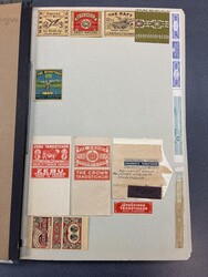 Sweden, Old collection of safty matches in album, glued to the top ...