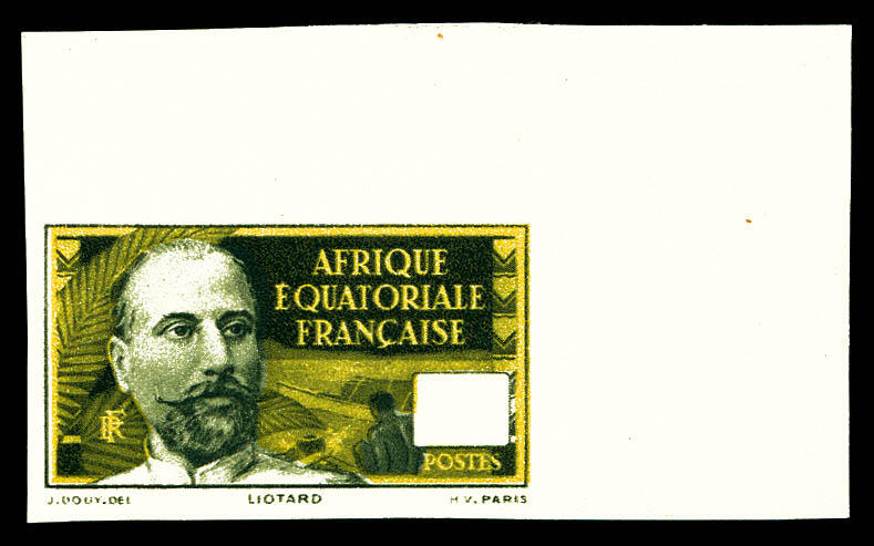 N°62a, 20f noir et jaune foncé, non dentelé, valeur omise cdf. TTB ...