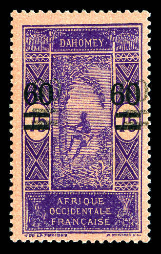 N°66a, 60 sur 75c violet et rose: Double surcharge. TB ...