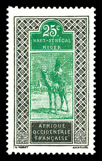 N°27a, 25c noir et vert, variété sans surcharge, SUP (certificat) ...