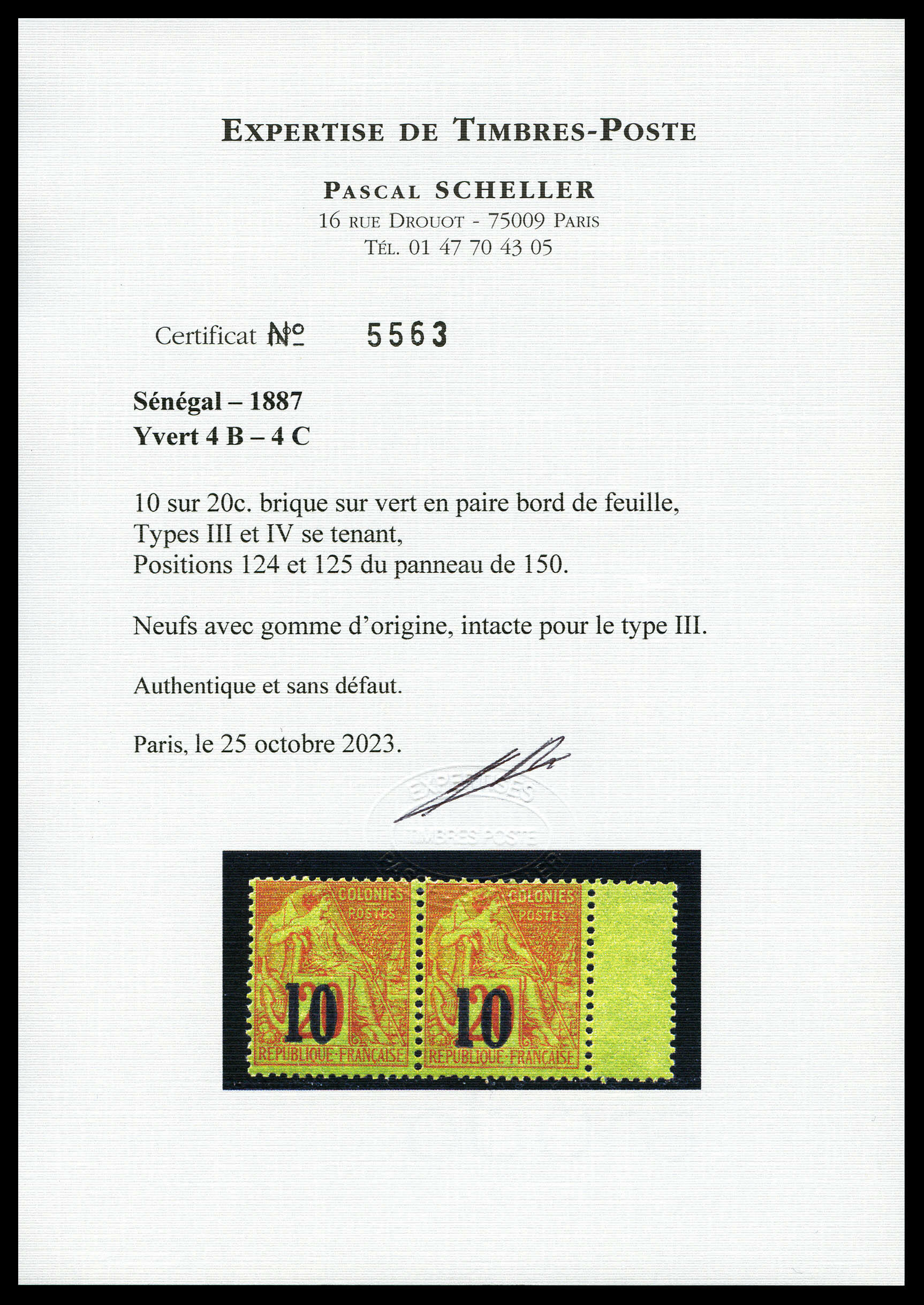 Image 2 for lot number 3948 for La Postale Philatélie 51st Auction