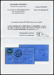 LE MONTGOLFIER, 20c Lauré obl étoile '1' + càd Plce de la Bourse ...