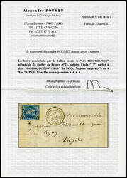 LE MONTGOLFIER, 20c Lauré obl étoile '17' + càd Paris/R. DU ...