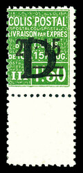 N°139, 2F15 sur 1F50 vert surchargé 'D', fraîcheur postale, bdf, ...