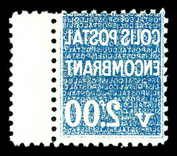 N°145, 2f bleu surchargé 'D', impression recto-verso. TB Qualité: ...