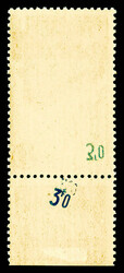 N°208, 3f brun, Impression recto-verso de la surcharge + surcharge ...