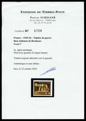 N°7, 5c sépia 'Louve', (tirage 200 ex), SUPERBE. R.R.R (signé ...