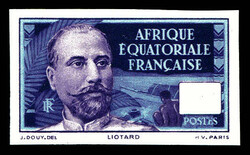 N°61a, 10f violet et bleu-gris, non dentelé, valeur omise. TTB ...
