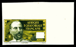 N°62a, 20f noir et jaune foncé, non dentelé, valeur omise cdf. TTB ...