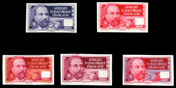 Série de 1937, 5 exemplaires non dentelés sans valeur dans le ...