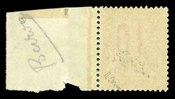 N°41, 10 sur 50c bistre et bleu, bord de feuille, tirage 450 ex. SUP ...