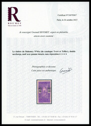 N°66a, 60 sur 75c violet et rose: Double surcharge. TB ...