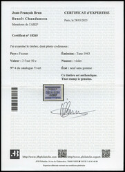N°1/4, Les 4 valeurs TTB (signés Brun/certificats) Qualité: (*) ...