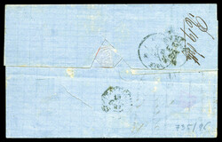 1867, Afft Composé: 10c + 40c Empire dentelé sur lettre à ...