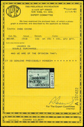 N°90a, 10c s 15c +10c: Double surcharge de la valeur, variété rare ...