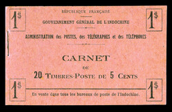 N°131-C1, 5c Laboureur, carnet de 1$ composé de 20 timbres avec bas ...