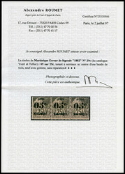 N°29ca, 05 sur 25c: erreurs de chiffres 1882 au lieu de 1892 tenant ...