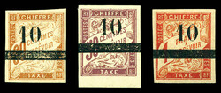 N°1/3, Série de 1903, les 3 valeurs TB (certificat) Qualité: * ...