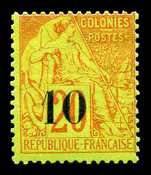 N°4, 10 sur 20c brique Type I. TTB (certificat) Qualité: * Cote: ...