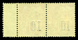 N°4, 10 sur 20c brique sur vert: Types IX et IV se tenant (n°4H et ...