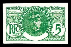 N°33c, 5c vert non dentelé sans légende 'Sénégal'. SUP. R. ...