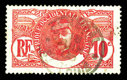 N°34b, 10c rose: Sans légende 'SENEGAL'. TB (certificat) Qualité: ...