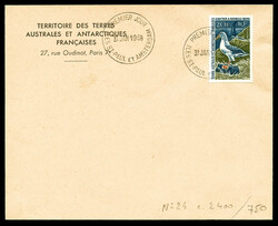 N°24, 20f Albatros: obl 1er Jour de St Paul sur enveloppe des TAAF. ...
