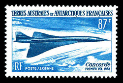 N°19a, Non émis: Concorde, faciale 87F au lieu de 85F, un des rares ...
