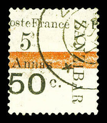 N°46, 5 annas paille type IV. SUPERBE. R.R. (signé ...
