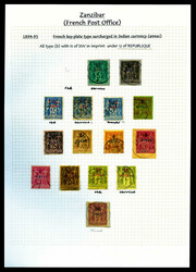 ZANZIBAR, 1894-1904: Superbe collection montée sur pages ...