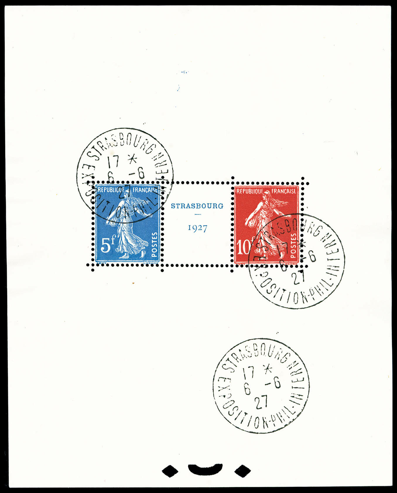 N°2, Exposition Philatélique de Strasbourg, TTB (certificat) ...