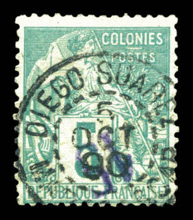 N°2a, 15 sur 5c vert, surcharge renversée. TTB Qualité: Oblitéré ...