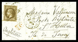 LE NON DENOMME n°1, 30c Lauré obl étoile + càd Rue Taitbout le 27 ...