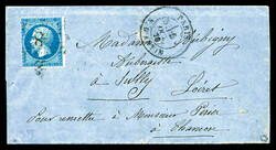 L'ARMAND BARBES probable, 20c Empire dentelé (N°22) obl étoile '8' ...