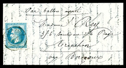 LE GEORGES SAND, pli confié: 20c Lauré obl càd Ambulant LILLE A ...