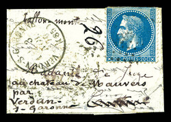 LE GARIBALDI, 20c Lauré obl PC du gros chiffre 3031 de Provins sur ...