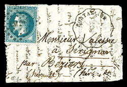 LE MONTGOLFIER, 20c Lauré obl ambulant LM2e (Lyon-Marseille jour) et ...