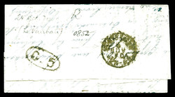 LE VAUBAN', 40c Lauré, Càd Paris/R.St LAZARE le 24 oct 1870 sur ...