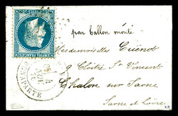 LA VILLE DE CHATEAUDUN: 20c Lauré obl étoile '15' +càd rue ...