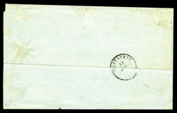 N°1c, 10c bistre verdâtre foncé obl grille sur lettre de TOULOUSE ...