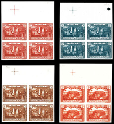 N°56/64, Vues de la principauté en blocs de 4. Non dentelés. TTB. ...