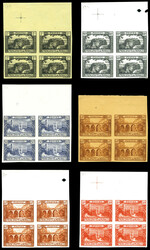 N°56/64, Vues de la principauté en blocs de 4. Non dentelés. TTB. ...