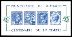 N°33, Centenaire du 1er timbre: épreuve collective en bleu avec ...