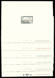 N°1/6, Avion survolant Alger, série complète en épreuves de Luxe. ...